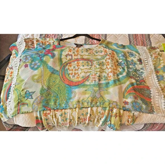 Multiples Shirt Women M Layered, boho, lace, hippie, romantic, flowing - Picture 3 of 4